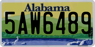 AL license plate 5AW6489