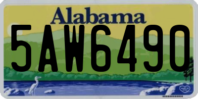 AL license plate 5AW6490