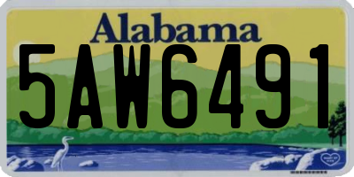 AL license plate 5AW6491