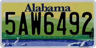 AL license plate 5AW6492