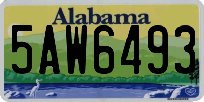 AL license plate 5AW6493
