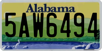 AL license plate 5AW6494