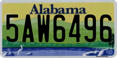 AL license plate 5AW6496