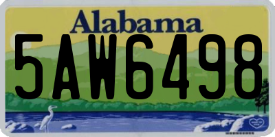 AL license plate 5AW6498