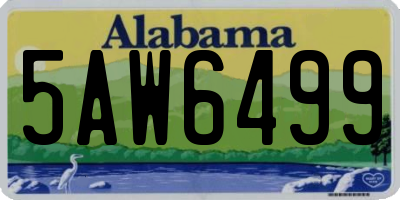 AL license plate 5AW6499