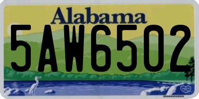 AL license plate 5AW6502