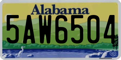 AL license plate 5AW6504
