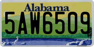 AL license plate 5AW6509