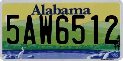 AL license plate 5AW6512