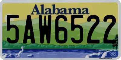 AL license plate 5AW6522