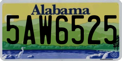 AL license plate 5AW6525