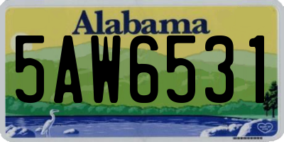 AL license plate 5AW6531