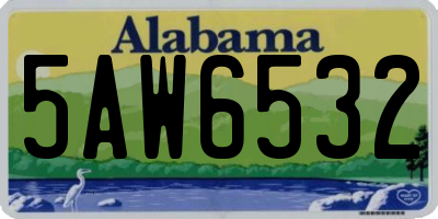AL license plate 5AW6532
