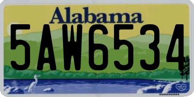 AL license plate 5AW6534