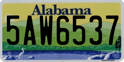 AL license plate 5AW6537