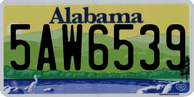 AL license plate 5AW6539