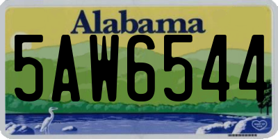 AL license plate 5AW6544