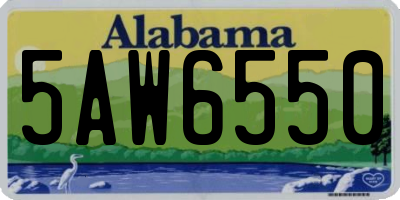AL license plate 5AW6550