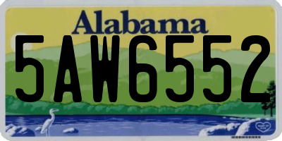 AL license plate 5AW6552