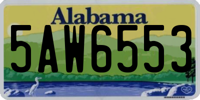 AL license plate 5AW6553