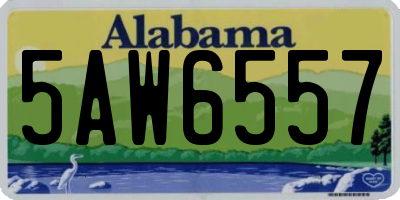 AL license plate 5AW6557