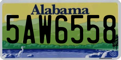 AL license plate 5AW6558