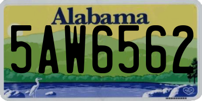 AL license plate 5AW6562