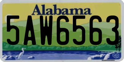 AL license plate 5AW6563