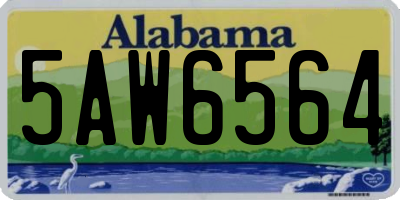 AL license plate 5AW6564