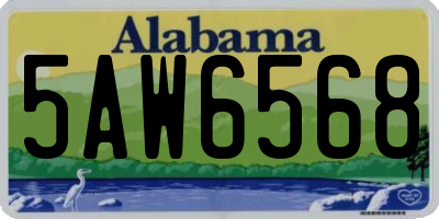 AL license plate 5AW6568