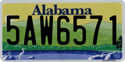 AL license plate 5AW6571