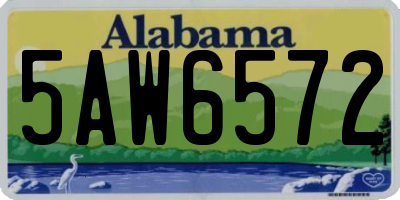 AL license plate 5AW6572