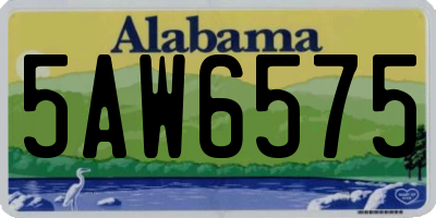 AL license plate 5AW6575