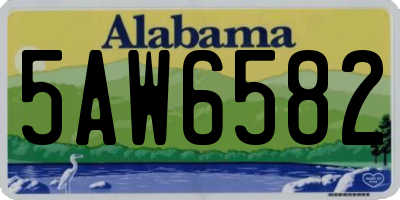 AL license plate 5AW6582