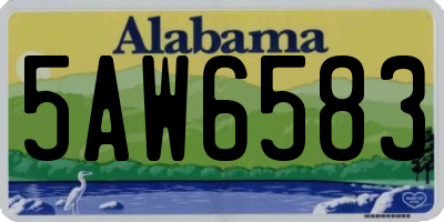 AL license plate 5AW6583