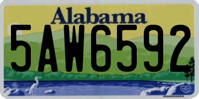 AL license plate 5AW6592