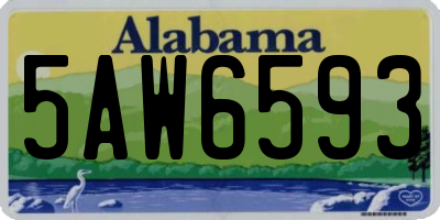 AL license plate 5AW6593