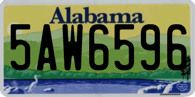 AL license plate 5AW6596