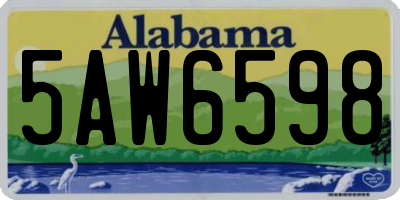 AL license plate 5AW6598