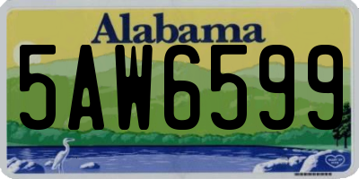 AL license plate 5AW6599