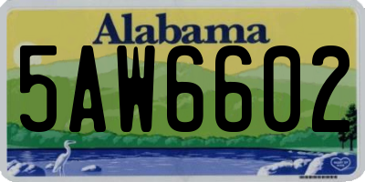 AL license plate 5AW6602