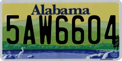 AL license plate 5AW6604