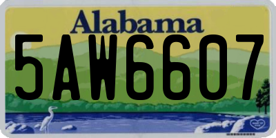 AL license plate 5AW6607