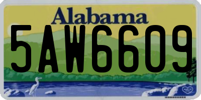 AL license plate 5AW6609