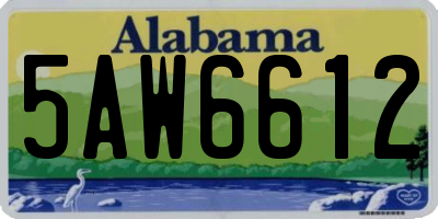 AL license plate 5AW6612