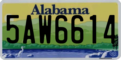 AL license plate 5AW6614
