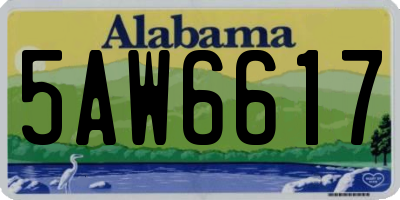 AL license plate 5AW6617