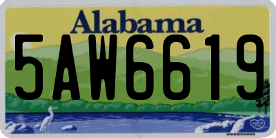 AL license plate 5AW6619