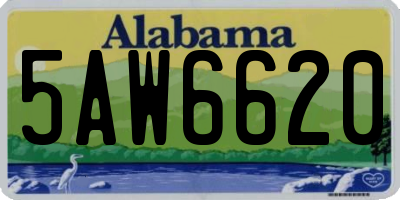 AL license plate 5AW6620