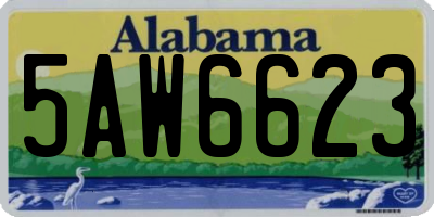 AL license plate 5AW6623